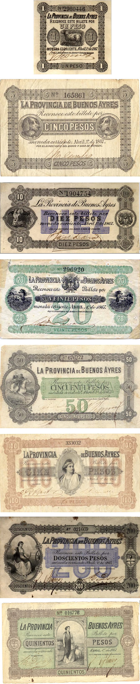 Billetes de la provincia de Buenos Aires